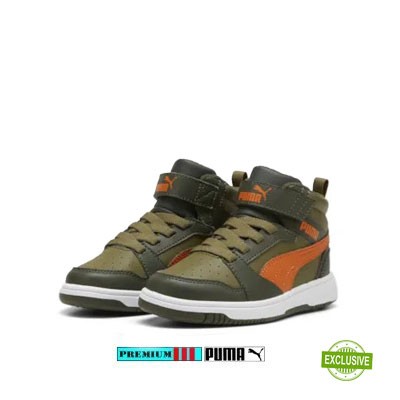 Puma Rebound V6 Mid JR 307979-05 Olijf