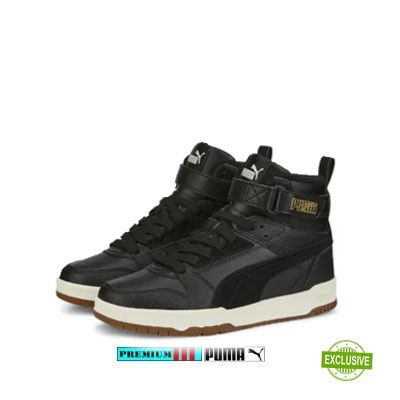 Puma Rebound Game Mid JR 388449-02 Zwart